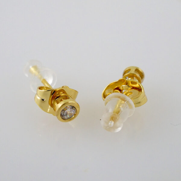 Women Earrings/ Aretes Dama/  Zircon Stone/  14k Real Color// E860