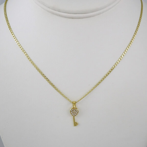 Cadenas & Colgantes/ Chain W/Pendants /  14K Real Color/  Zircon Stone/  2mmx45cm// SET803