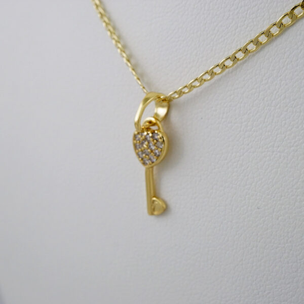 Cadenas & Colgantes/ Chain W/Pendants /  14K Real Color/  Zircon Stone/  2mmx45cm// SET803