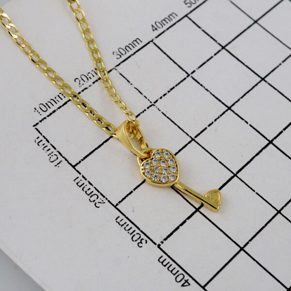 Cadenas & Colgantes/ Chain W/Pendants /  14K Real Color/  Zircon Stone/  2mmx45cm// SET803