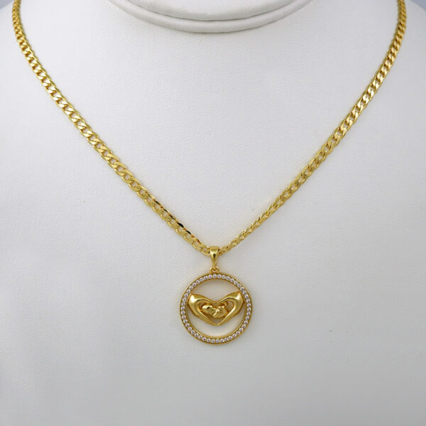 Cadenas & Colgantes/ Chain W/Pendants /  14K Real Color/  Zircon Stone/  3mm x45cm// SET822