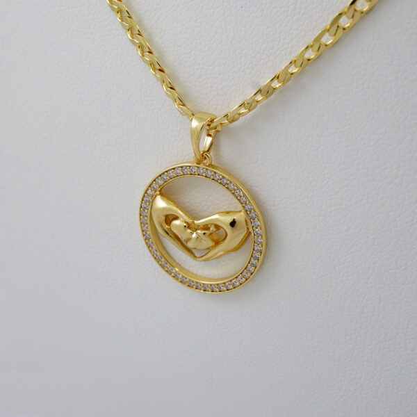 Cadenas & Colgantes/ Chain W/Pendants /  14K Real Color/  Zircon Stone/  3mm x45cm// SET822 - Image 2