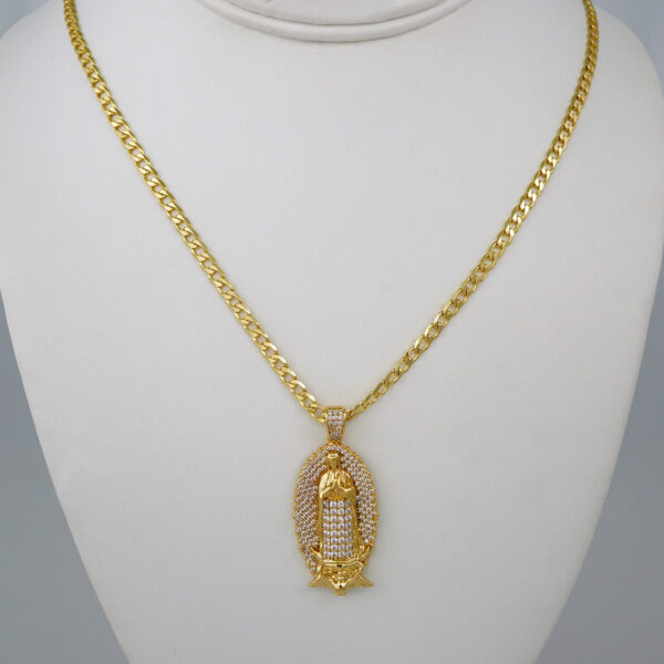 Cadenas & Colgantes/ Chain W/Pendants /14K Real Color/Zircon Stone/ 3mm// SET830