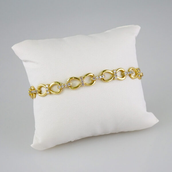 Bracelets Women/ Manillas Mujer/  14K Real Color/  Zircon Stone// B821