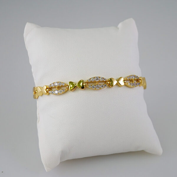 Bracelets Women/ Manillas Mujer/  14K Real Color/  Zircon Stone// B825