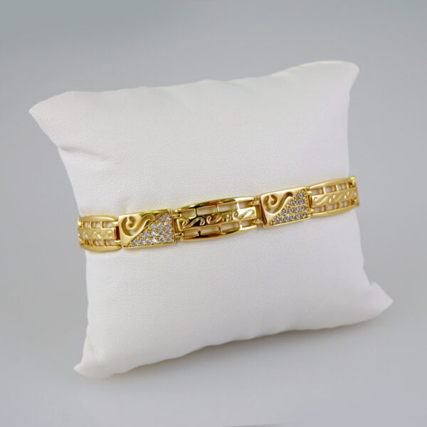 Bracelets Women/ Manillas Mujer/  14K Real Color/  Zircon Stone// B826