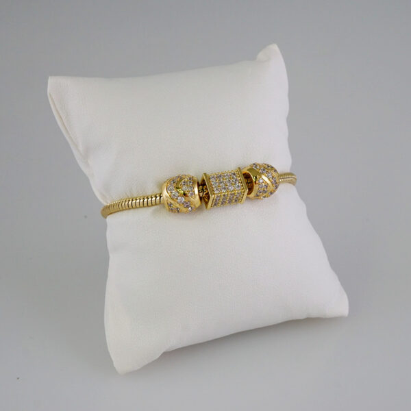 Women Bracelets/ Pulseras Dama/  Zircon Stone/  14K Real Color// B830