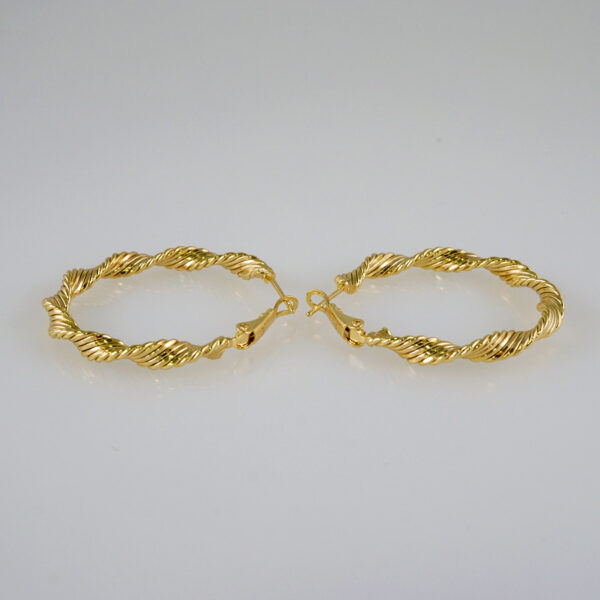 Women Earrings/ Aretes Dama/  Plain/  14k Real Color// E932