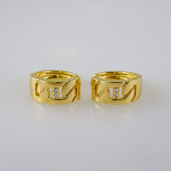 Women Earrings/ Aretes Dama/  Zircon Stone/  14k Real Color// E936