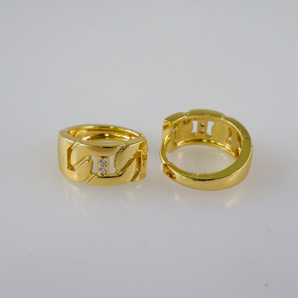 Women Earrings/ Aretes Dama/  Zircon Stone/  14k Real Color// E936 - Image 2