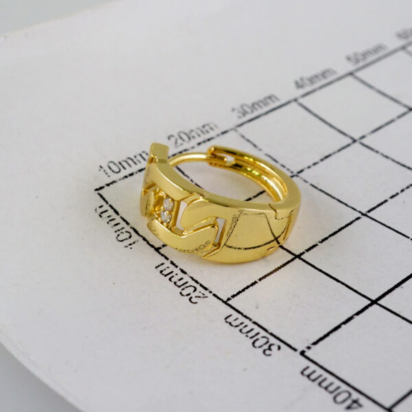 Women Earrings/ Aretes Dama/  Zircon Stone/  14k Real Color// E936 - Image 3