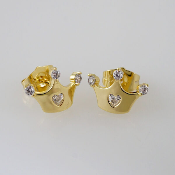 Women Earrings/ Aretes Dama/  Zircon Stone/  14k Real Color// E950