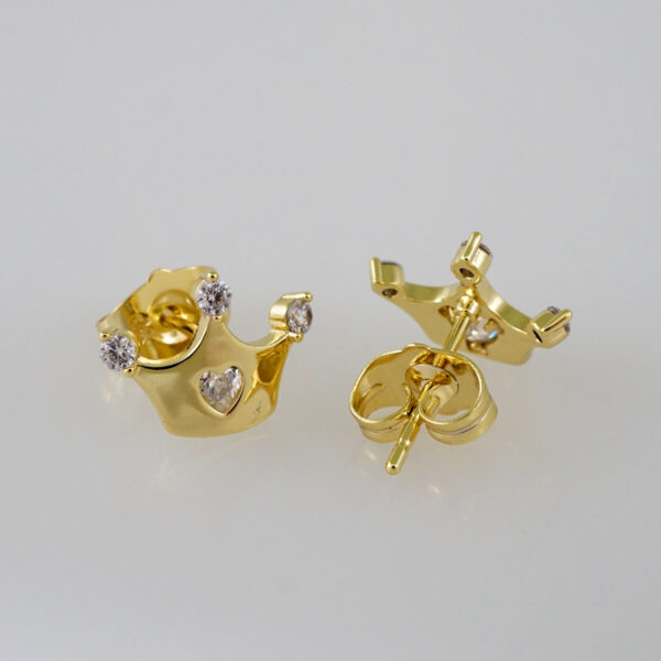Women Earrings/ Aretes Dama/  Zircon Stone/  14k Real Color// E950