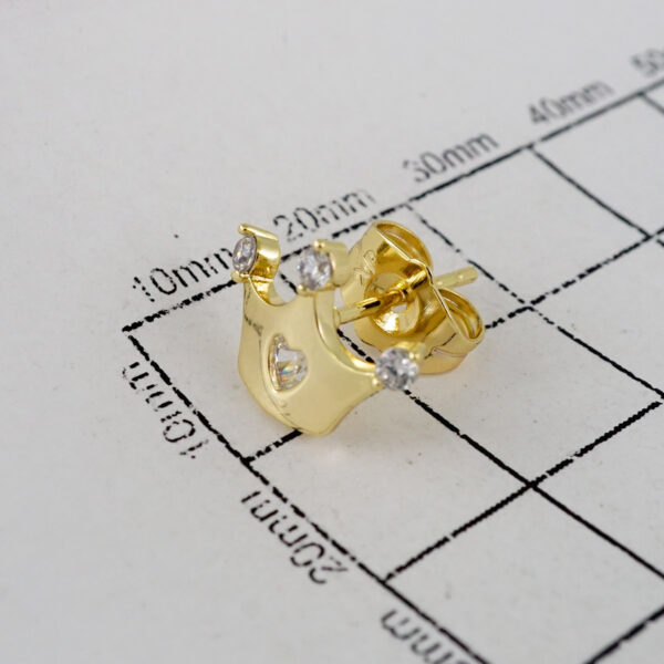 Women Earrings/ Aretes Dama/  Zircon Stone/  14k Real Color// E950