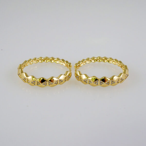 Women Earrings/ Aretes Dama/  Zircon Stone/  14k Real Color// E880