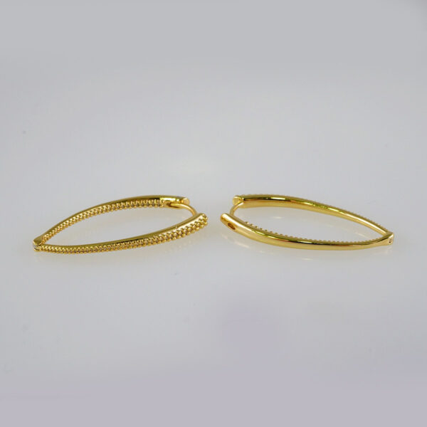 Women Earrings/ Aretes Dama/  Plain/  14k Real Color// E913