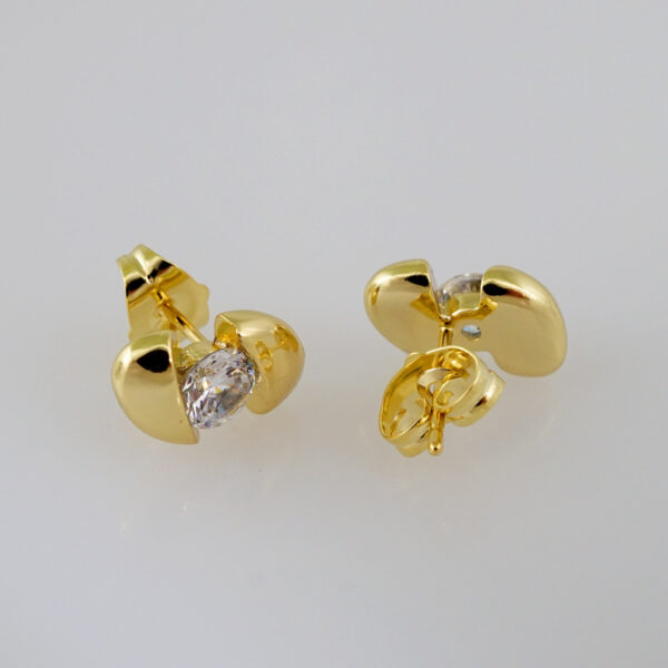 Women Earrings/ Aretes Dama/  Zircon Stone/  14k Real Color// E919