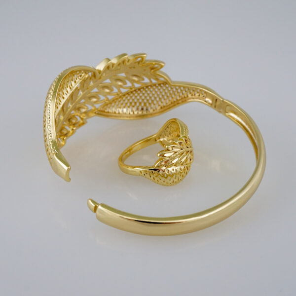 Women Bangles & Ring/ Pulsos Dama y Anillo/  Plain/  14K Real Color// P323 - Image 3