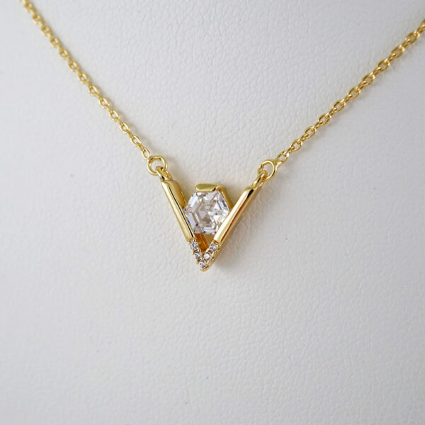 Cadenas & Colgantes/ Chain W/Pendants /  14K Real Color/  Zircon Stone/  2mm x45cm// SET836 - Image 2