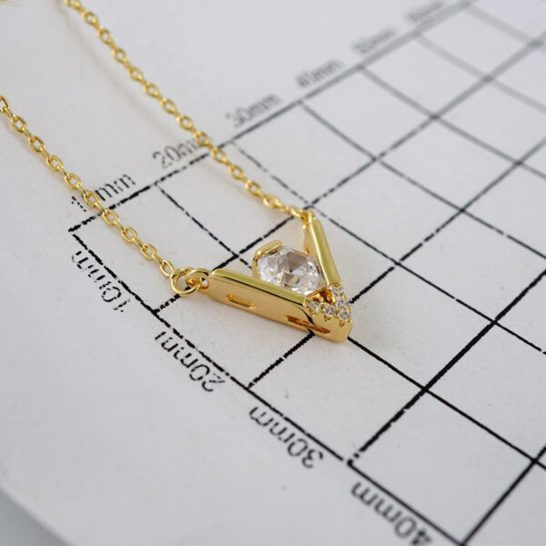 Cadenas & Colgantes/ Chain W/Pendants /  14K Real Color/  Zircon Stone/  2mm x45cm// SET836 - Image 3