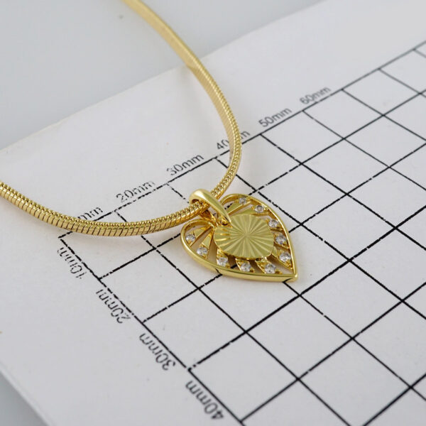 Cadenas & Colgantes/ Chain W/Pendants /14K Real Color/Zircon Stone/ 3mmx50cm// SET857 - Image 3