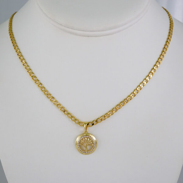 Cadenas & Colgantes/ Chain W/Pendants /14K Real Color/Zircon Stone/ 3mmx45cm// SET867