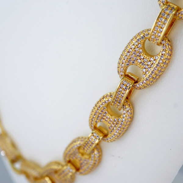 Chains/ Cadenas/Zircon Stone/ 14K Real Color/ 12mmx60cm// SET870 - Image 2