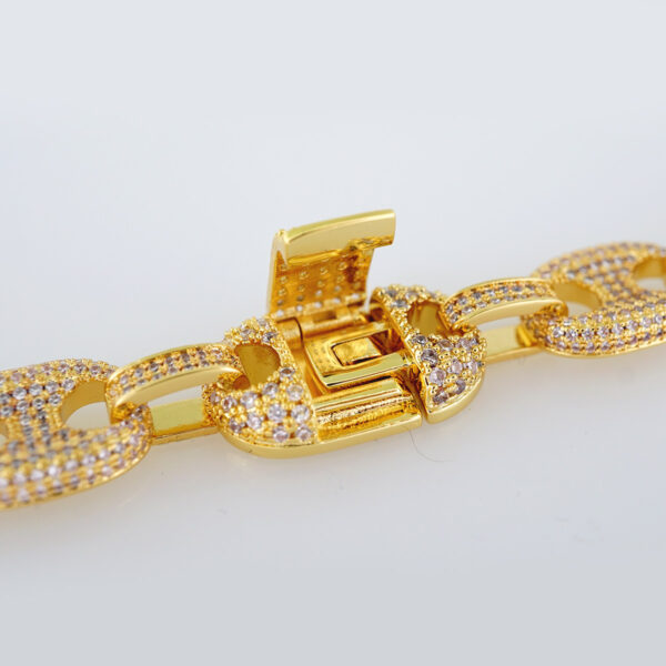 Chains/ Cadenas/Zircon Stone/ 14K Real Color/ 12mmx60cm// SET870 - Image 3