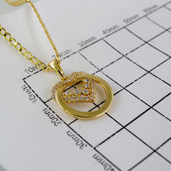 Cadenas & Colgantes/ Chain W/Pendants /  14K Real Color/  Zircon Stone/  2mmx45cm// SET873 - Image 2