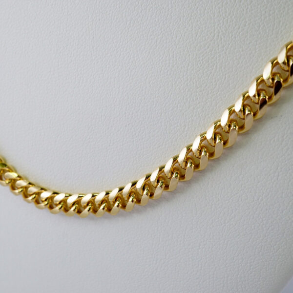 Cadenas & Pulseras/ Chain Men/ 14K Real Color/ Plain/ 6mm x 60cm/ Cuban Link// SET878 - Image 2