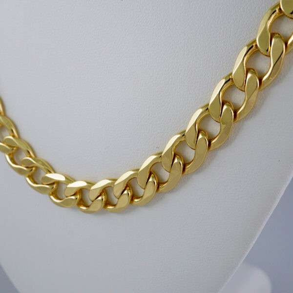 Cadenas & Pulseras/ Chain Men/ 14K Real Color/ Plain/ 10mm x 60cm// SET879 - Image 2