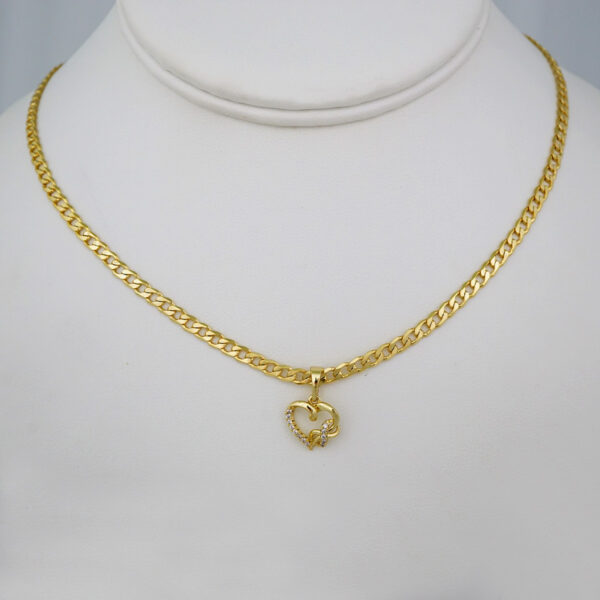 Cadenas & Colgantes/ Chain W/Pendants /  14K Real Color/  Zircon Stone/ 3mmx45cm// SET882