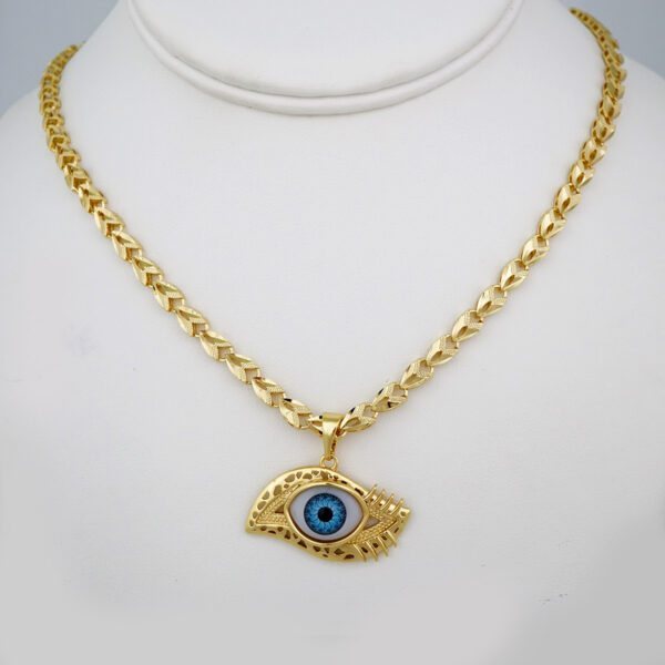 Cadenas & Colgantes/ Chain W/Pendants /  14K Real Color/  Zircon Stone/  4mmx45cm// SET886