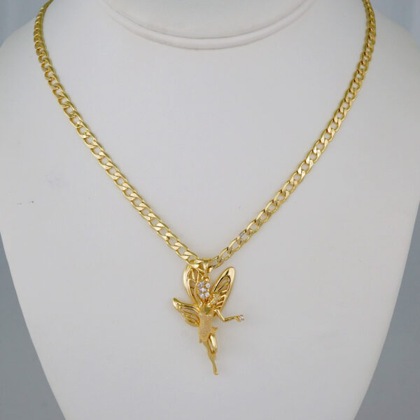 Cadenas & Colgantes/ Chain W/Pendants /  14K Real Color/  Zircon Stone/  4mmx45cm// SET891