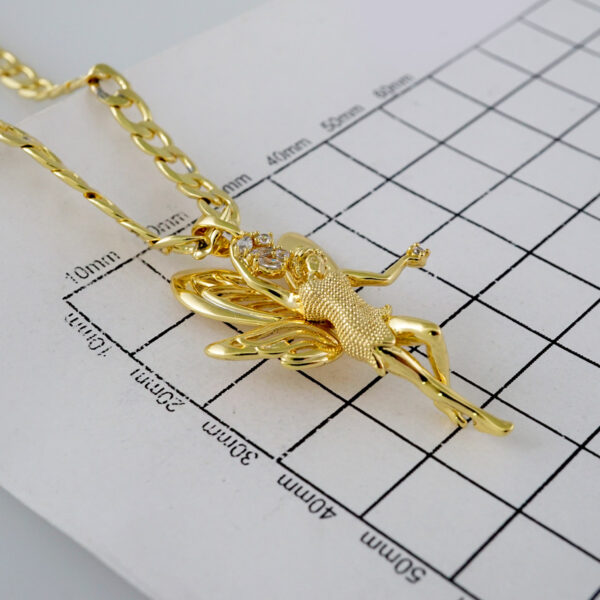 Cadenas & Colgantes/ Chain W/Pendants /  14K Real Color/  Zircon Stone/  4mmx45cm// SET891 - Image 3