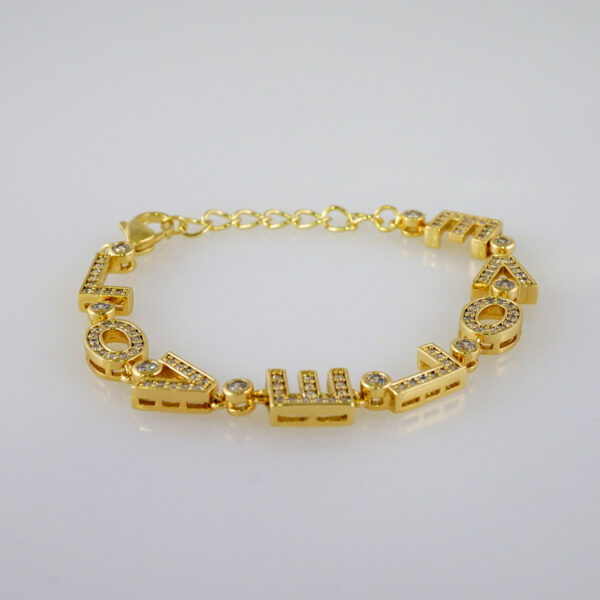 Women Bracelets/ Pulseras Dama/  Zircon Stone/  14K Real Color// B835