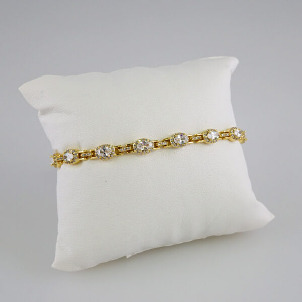Women Bracelets/ Pulseras Dama/  Zircon Stone/  14K Real Color// B841 - Image 2