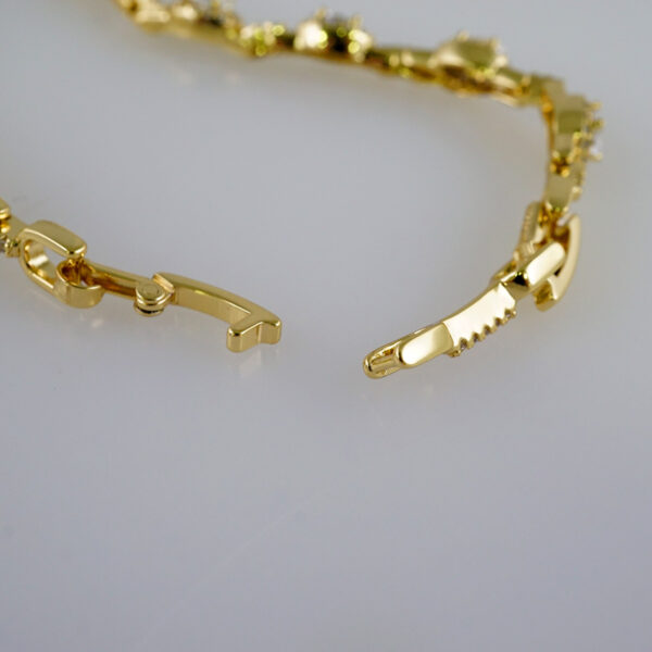 Women Bracelets/ Pulseras Dama/  Zircon Stone/  14K Real Color// B841 - Image 3