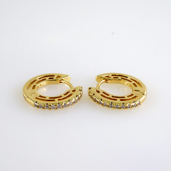 Women Earrings/ Aretes Dama/Zircon Stone/14k Real Color// E1005