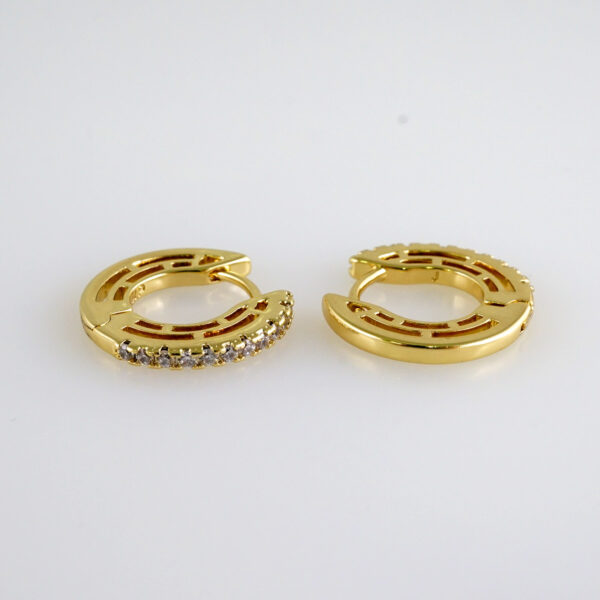 Women Earrings/ Aretes Dama/Zircon Stone/14k Real Color// E1005