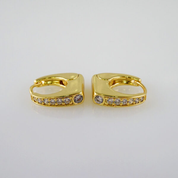 Women Earrings/ Aretes Dama/  Zircon Stone/  14k Real Color// E970