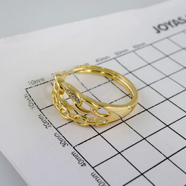Women Earrings/ Aretes Dama/  Zircon Stone/  14k Real Color// E979 - Image 3