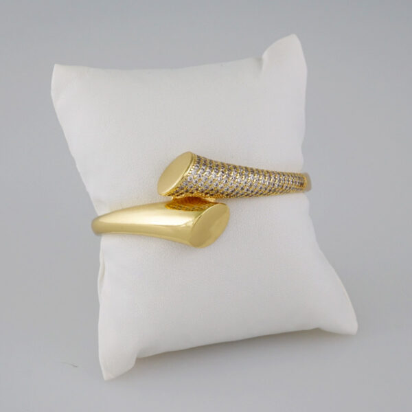 Women Bangles/ Pulsos Dama/  Zircon Stone/  14K Real Color// P327