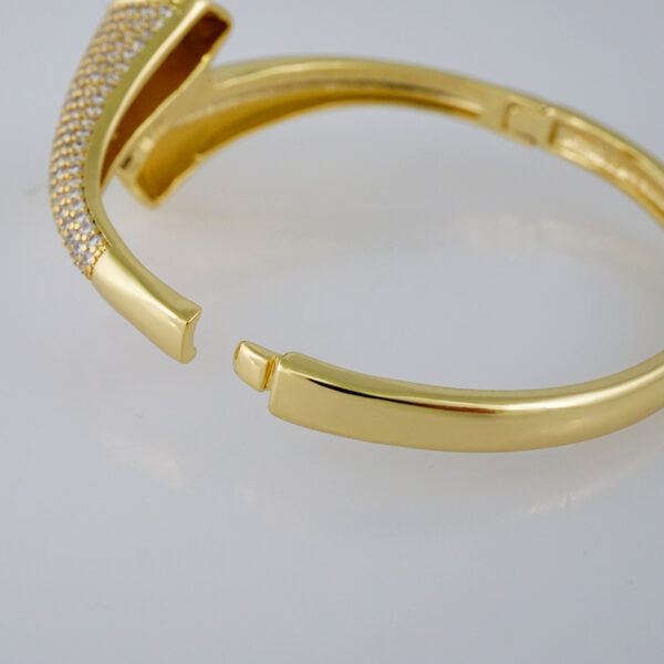 Women Bangles/ Pulsos Dama/  Zircon Stone/  14K Real Color// P327 - Image 3