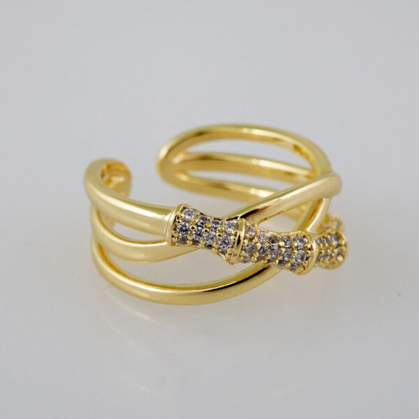 Women Ring/ Anillos Damas/  14K Real Color/  Zircon Stone// R433 - Image 2