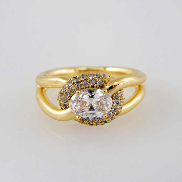 Women Ring/ Anillos Damas/  14K Real Color/  Zircon Stone// R435