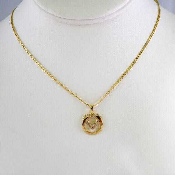 Cadenas & Colgantes/ Chain W/Pendants /  14K Real Color/  Zircon Stone/  2mmx45cm// SET873