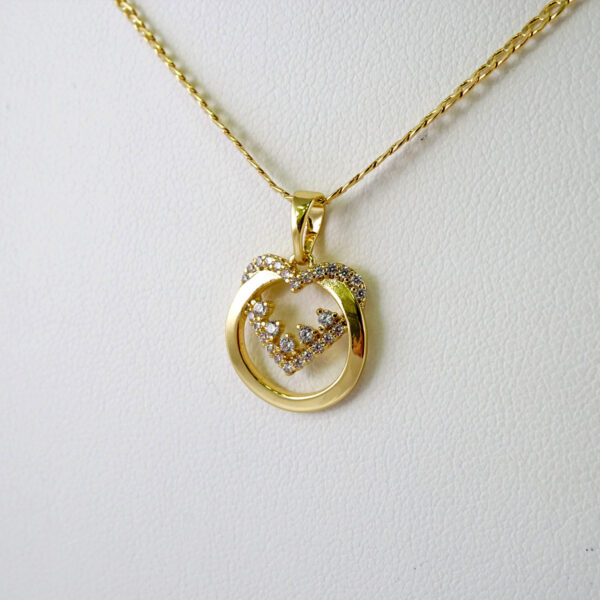 Cadenas & Colgantes/ Chain W/Pendants /  14K Real Color/  Zircon Stone/  2mmx45cm// SET873 - Image 3