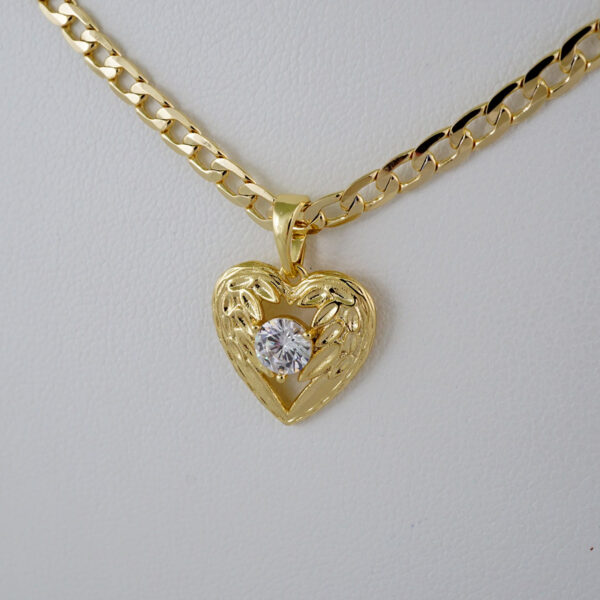 Cadenas & Colgantes/ Chain W/Pendants /  14K Real Color/  Zircon Stone/  3mmx45cm// SET894 - Image 2