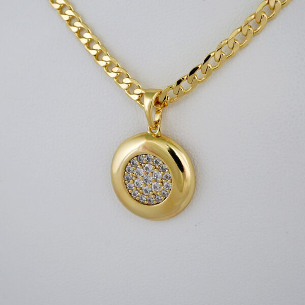 Cadenas & Colgantes/ Chain W/Pendants /  14K Real Color/  Zircon Stone/ 3mm// SET903 - Image 2